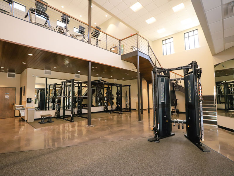 inside view of gym equipment